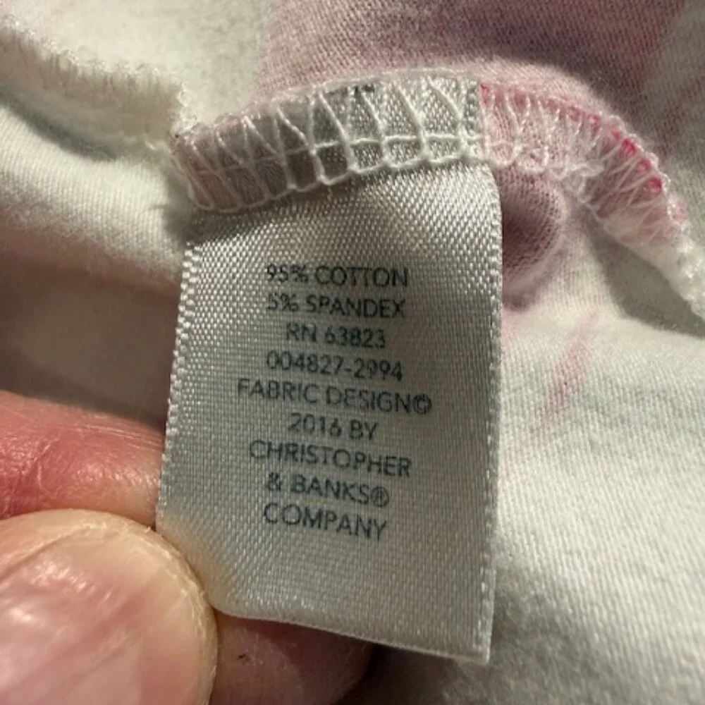 Christopher Banks Women's striped short sleeve scoop neck 98% cotton top;Size XL - Picture 5 of 5